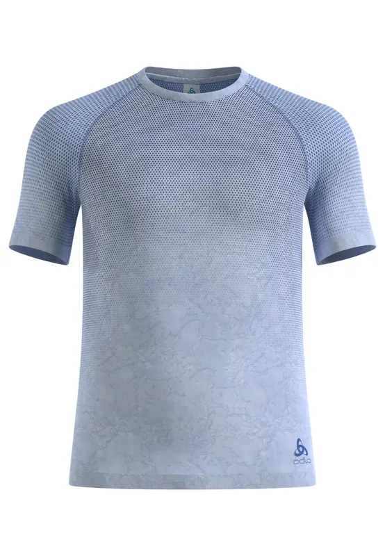 Koszulka męska ODLO BL TOP crew neck PERFORMANCE LIGHT RAIN DYE niebieska (M)
