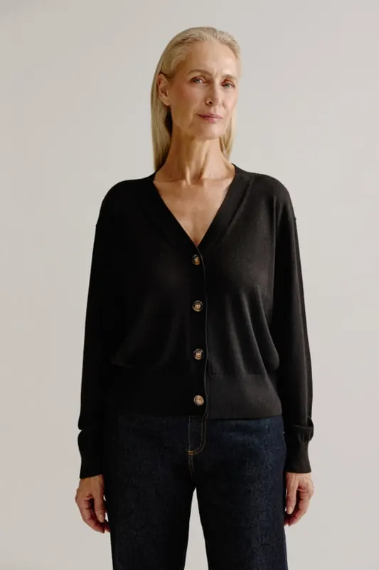 Josephine & Co August Cardigan Black Maat: S | Jassen Outlet | Dames | Zwart