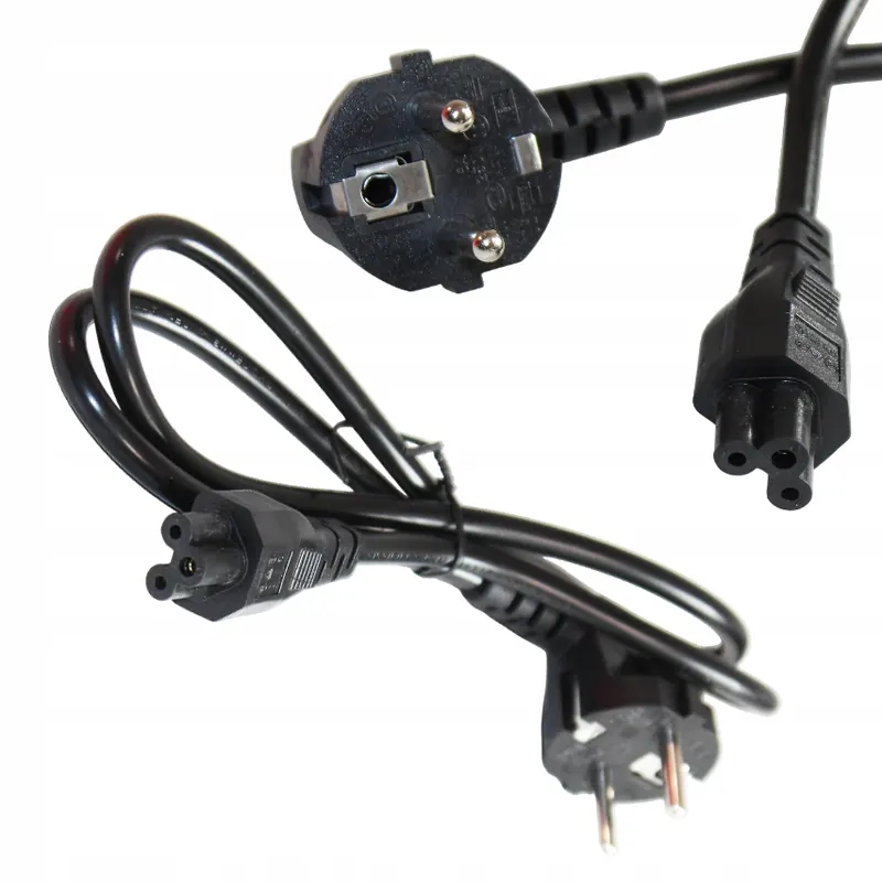 Kabel zasilający Przewód Koniczynka C5 230V Laptopa Zasilacza Premium 1m