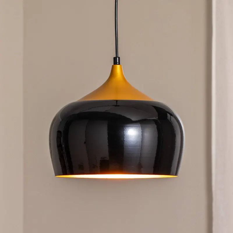 Lampa wisząca Berceste 212-S Ø30cm czarny/złoty