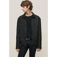 John Varvatos Bergen Regular Fit Ls Zip Front Jacket With Leathe Black Maat: M | Lichte Jassen Outlet | Heren | Zwart