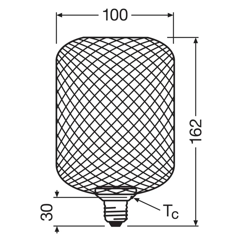 OSRAM Decor LED Flat Square E27 3,5W złota 2700K metalowa