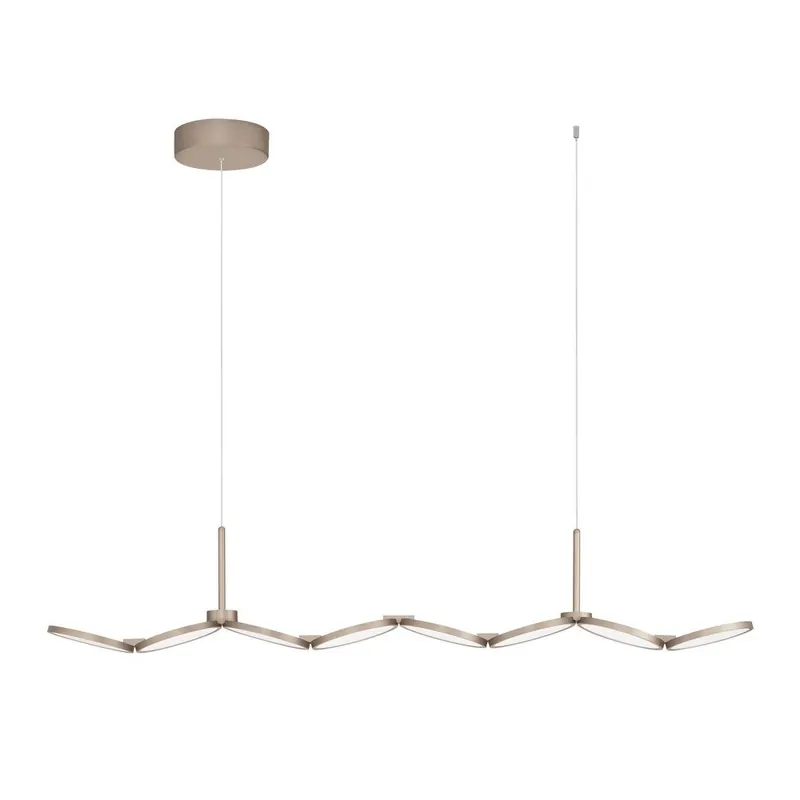 Aluminiowa lampa wisząca LED ze ściemniaczem w kolorze matowego złota Vea – Nova Luce