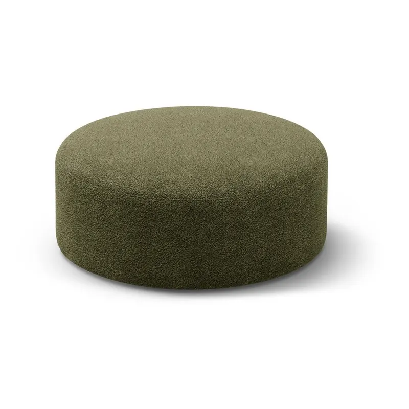 Zielony puf z materiału bouclé Dia – Micadoni