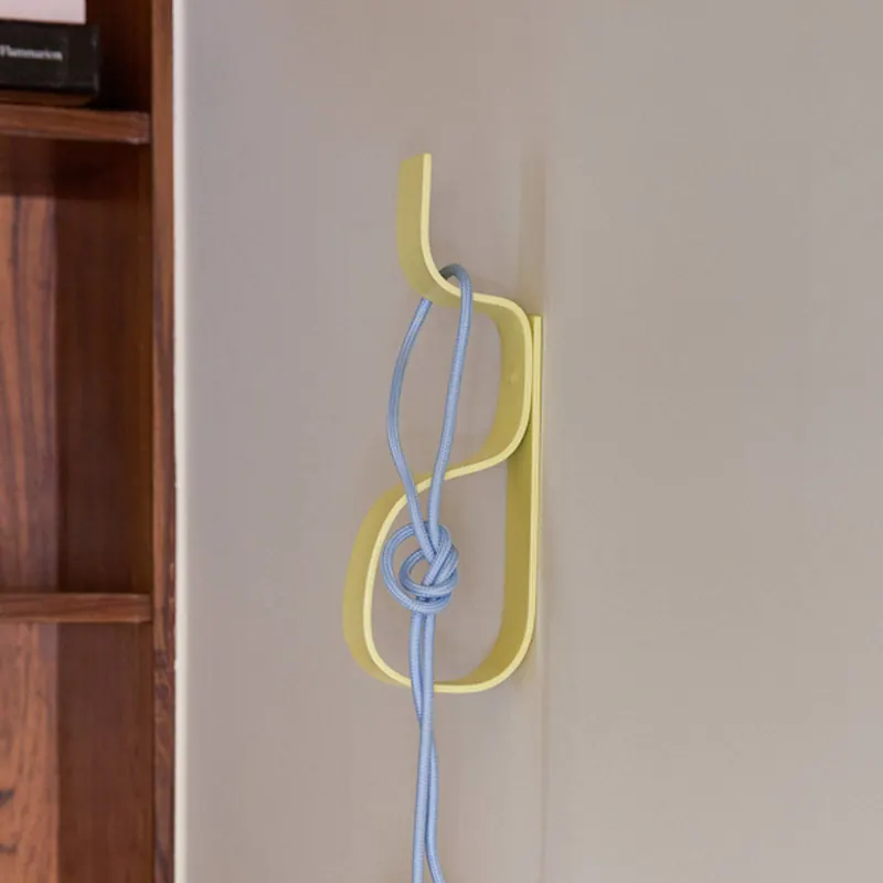 Wieszak Nami, żółty, wysokość 20 cm, żelazo