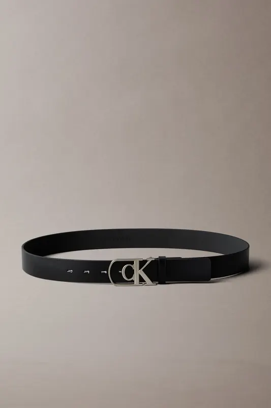 Calvin Klein Curve Monogram Buckle Belt Black Maat: 85 | Riemen Outlet | Heren | Zwart