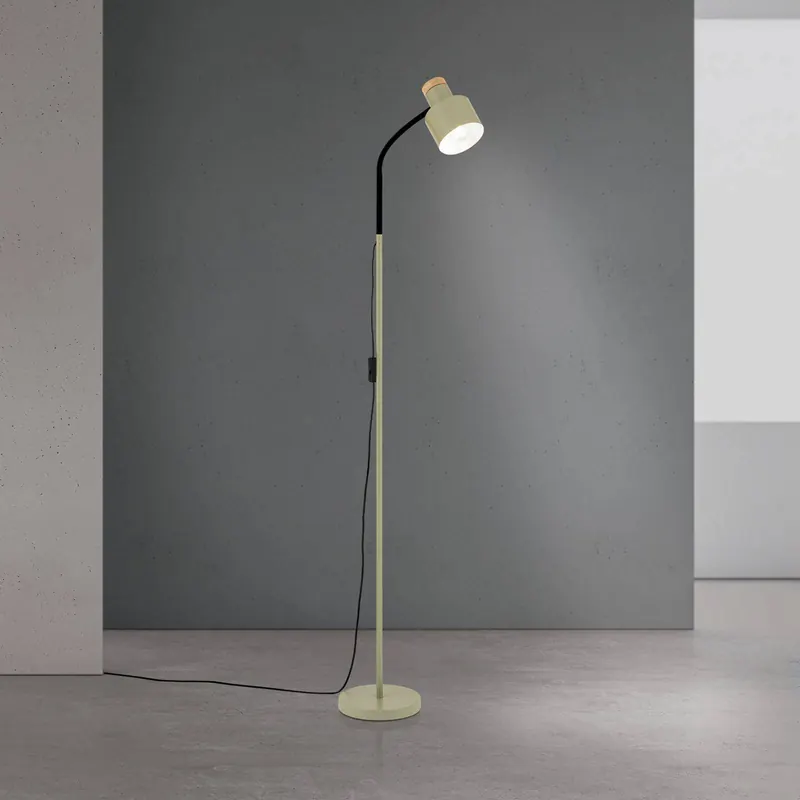 Lampa stojąca Gili, stal, jasnozielona, wysokość 150 cm, E27