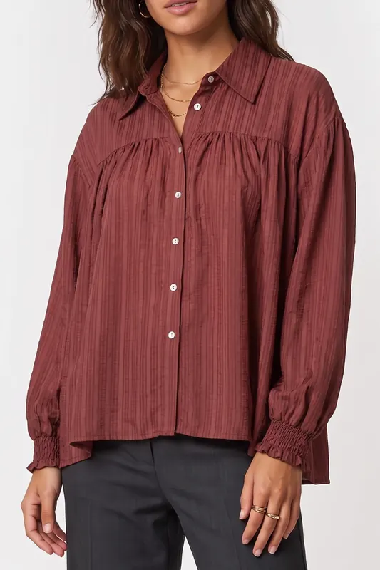 American Vintage Dagrock Shirt Desir Maat: XS/S | Longsleeves Outlet | Dames