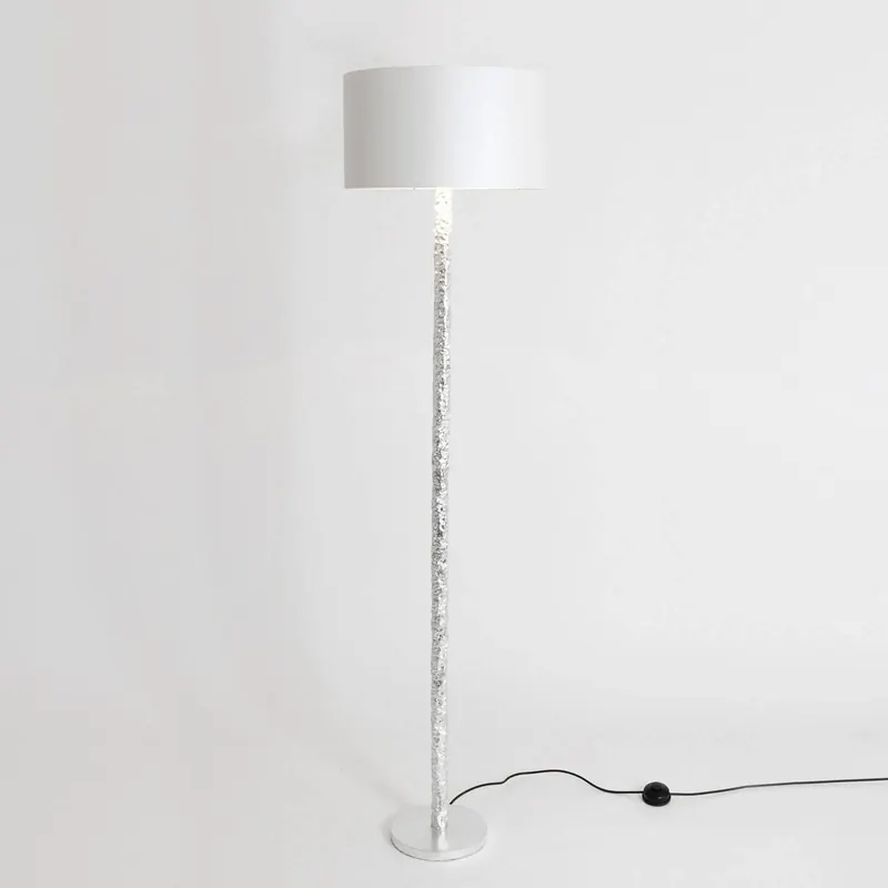 Lampa podłogowa Cancelliere Rotonda silk biały/srebrny
