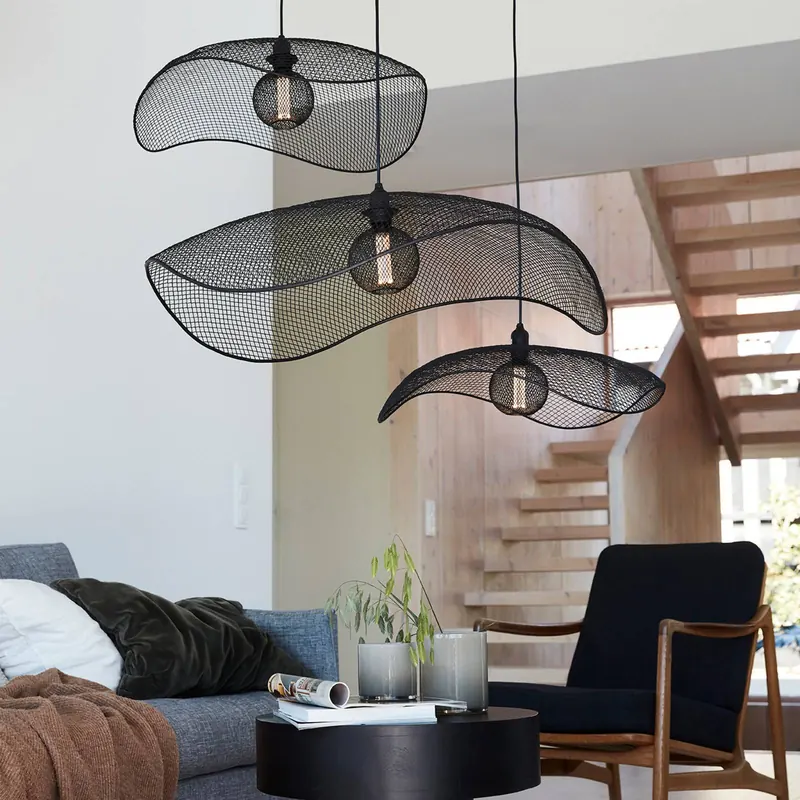 PR Home Żyrandol Vivi, Ø 61 cm, czarny, metal