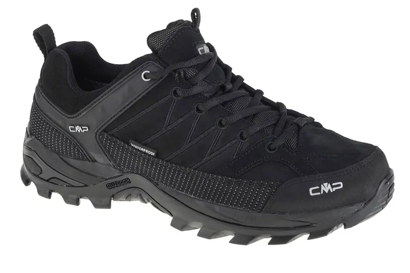 CMP Rigel Low WP 3Q13247-72YF, Męskie, Czarne, buty trekkingowe, skóra zamszowa, rozmiar: 41