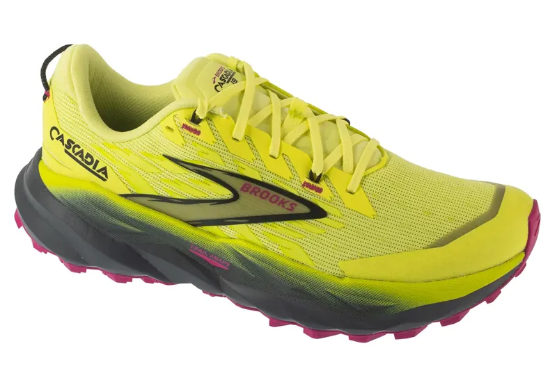 Brooks Cascadia 19 1204461B711, Damskie, Żółte, buty do biegania, tkanina, rozmiar: 42