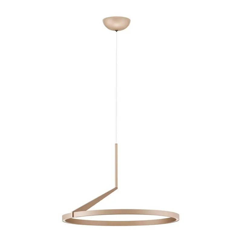 Aluminiowa lampa wisząca LED ze ściemniaczem w kolorze różowego złota ø 60 cm Tilia – Nova Luce
