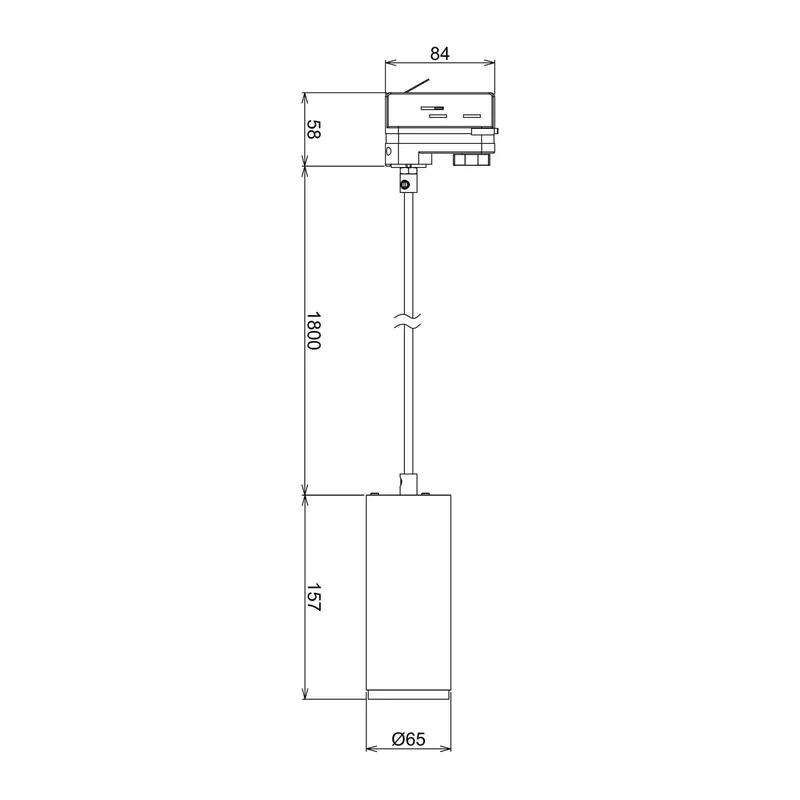 Lampa wisząca LED Lucea 3-fazowa 10 W czarna
