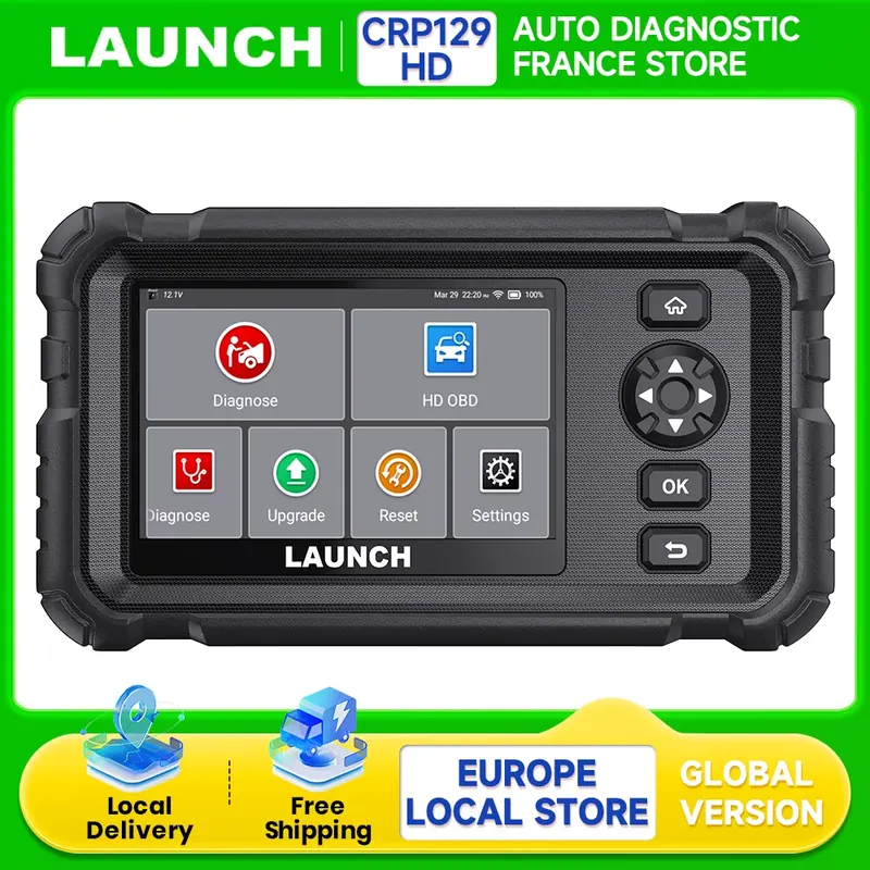 LAUNCH X431 CRP129 HD Diagnostyczne urządzenie do samochodów ciężarowych 24V, diagnostyka wszystkich systemów, skaner OBD do pojazdów ciężarowych, regeneracja DPF i automatyczna aktualizacja numeru
