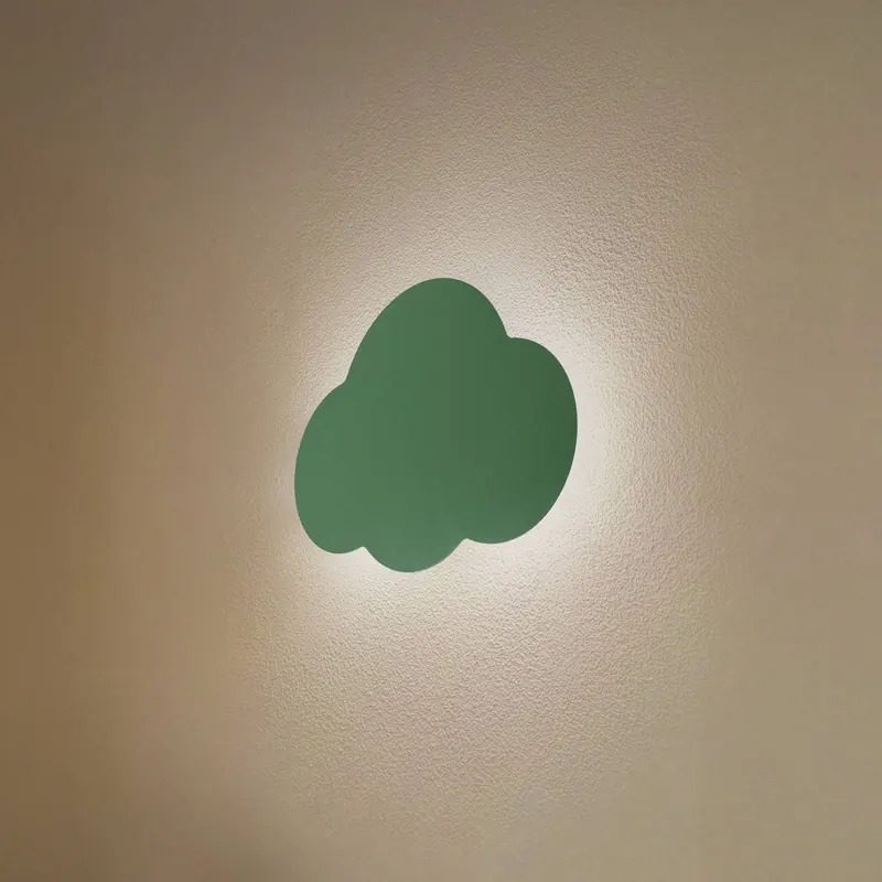 Kinkiet Cloud, zielony, metal, szerokość 38 cm, 2-punktowa, G9