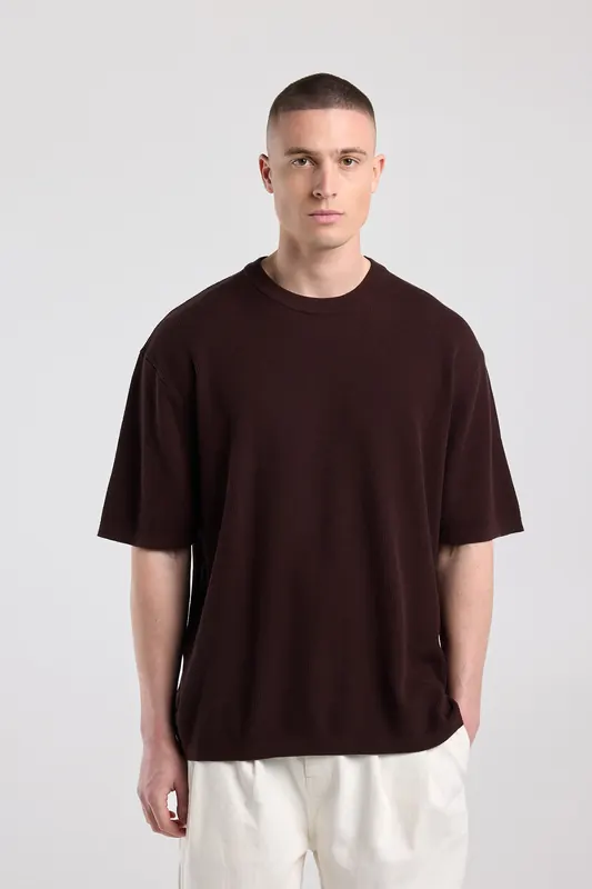 America Today Edison Mud Maat: L | Basic T-Shirts Outlet | Heren | Bruin