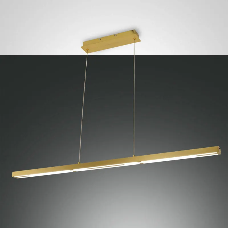 Lampa wisząca Ling LED, mosiądz, uplight i downlight, ściemniana