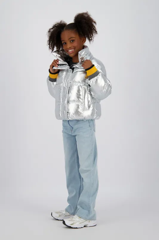 Vingino Girls Taramy Jacket Outdoor Silver Metallic Maat: 6 | Jassen Outlet | kids | Zilver