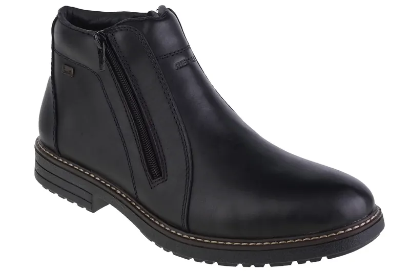 Rieker Booties 33160-00, Męskie, Czarne, trzewiki, skóra licowa, rozmiar: 43
