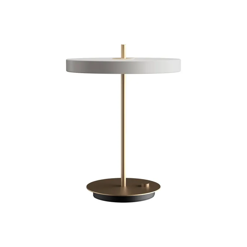 UMAGE lampa stołowa LED Asteria Table, USB, jasnoszary/mosiądz