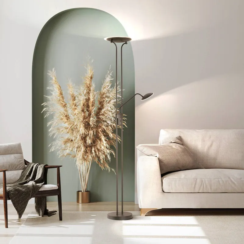 Lampa stojąca LED Tallri, czarny, 180 cm, 2-punktowa, metal, CCT