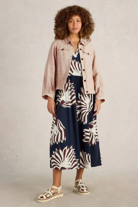 White Stuff Camille Linen Jacket Light Natural Maat: 22 | Lichte Jassen Outlet | Dames | Beige