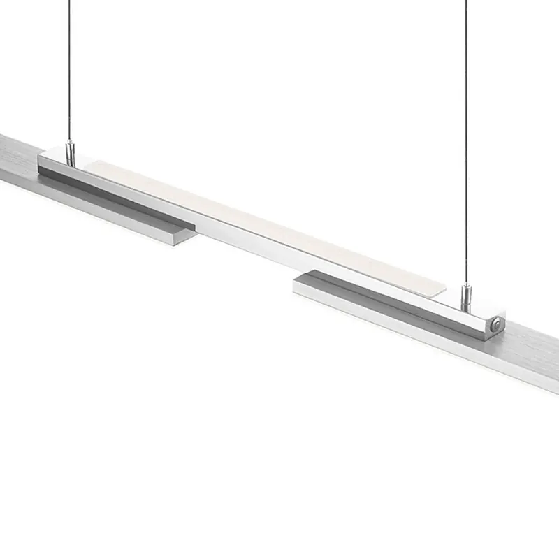 Żyrandol LED „More”, nikiel/chrom, długość 120 cm, metal