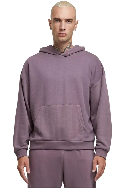 Urban Classics Light Terry Hoody Fadedpurple Maat: S | Sweaters Outlet | Heren | Paars