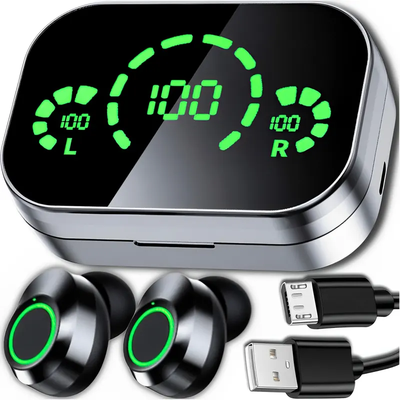 Słuchawki Bezprzewodowe Bluetooth 5.3 +powerbank Sportowe Biegania Mikrofon