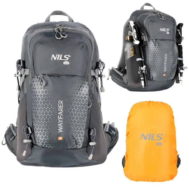 Plecak turystyczny trekkingowy 35L NILS CAMP WAYFARER NC1925 szary (one size)