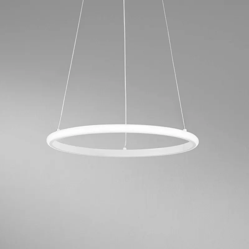 Lampa wisząca LED Axis, Ø 40 cm, biała, metal, CCT