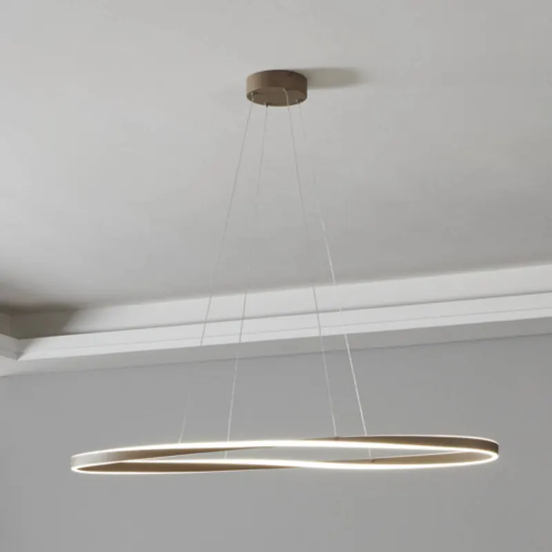 Żyrandol LED EGLO CAMEROTA, beżowa, 111 x 38 cm, z pilotem