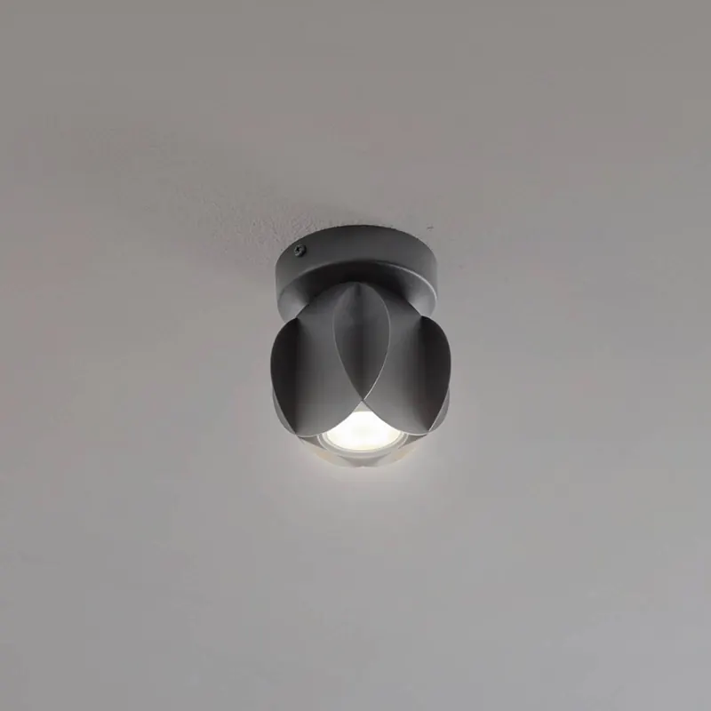 Reflektor sufitowy GAMBIT, czarny, Ø 10 cm, metal, GU10