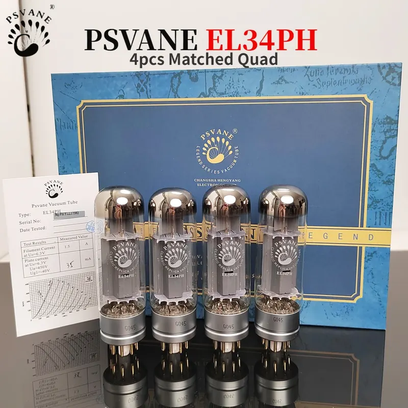 PSVANE EL34PH Vacuum Tube Upgrade EL34C EL34B 6P3P 6CA7 6V6 KT66 UKEL34 HIFI Audio Valve Tube Amplifier Kit DIY Match Quad