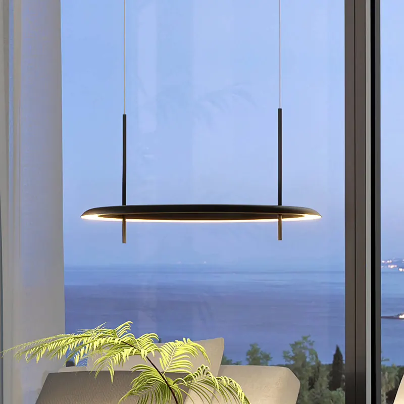 Żyrandol LED Molto Luce Vuto PD, czarna, Ø 60 cm, aluminium
