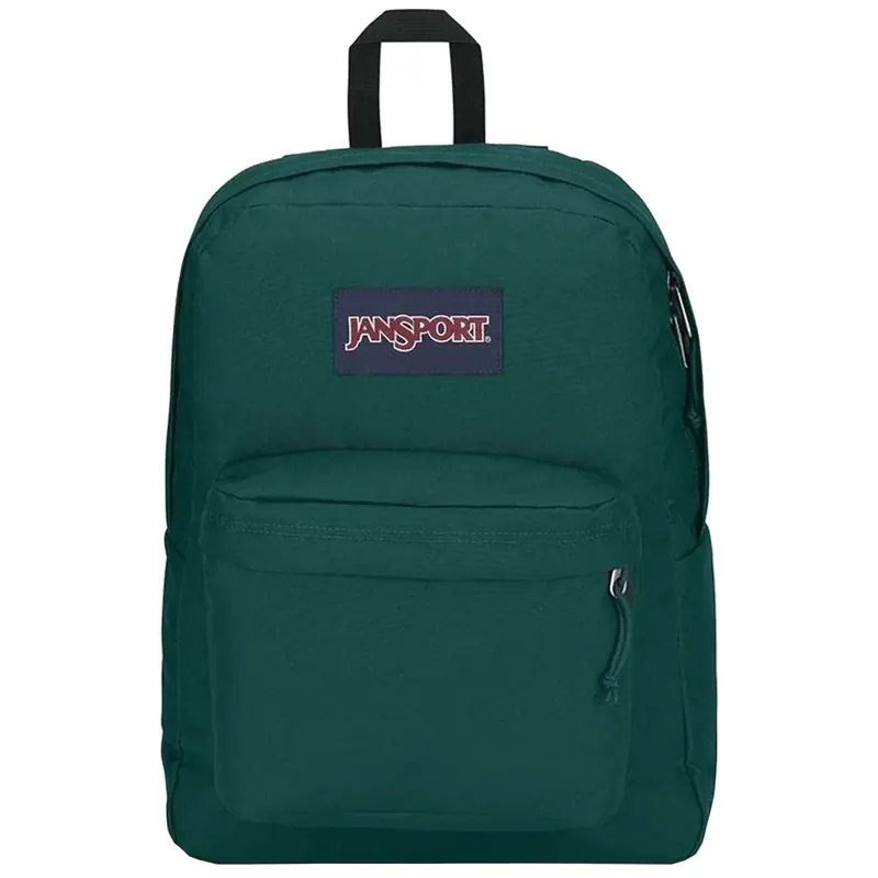 JanSport Superbreak Backpack EK0A5BAG5J4, Unisex, Zielone, plecaki, poliester, rozmiar: One size