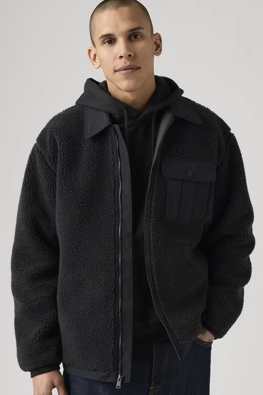Levi's Joonie Sherpa Jacket Maat: M | Winterjassen Outlet | Heren | Zwart