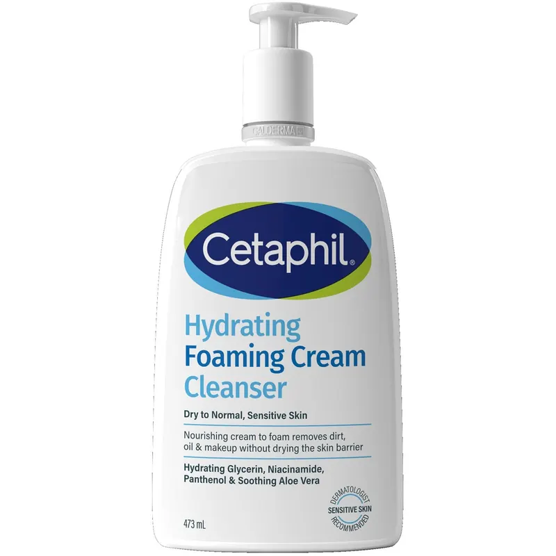 Cetaphil Hydrating Foaming Cream Cleanser Wash 473ml