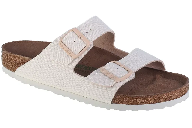 Birkenstock Arizona Vegan TEX 1022291, Unisex, Białe, klapki, tkanina, rozmiar: 44