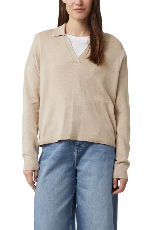 Comma  Pullover Beige Maat: 42 | Longsleeves Outlet | Dames | Beige