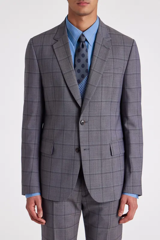 Paul Smith Gents Tailored Fit 2btn Jacket Mauve Maat: 52 | Colberts Outlet | Heren | Grijs