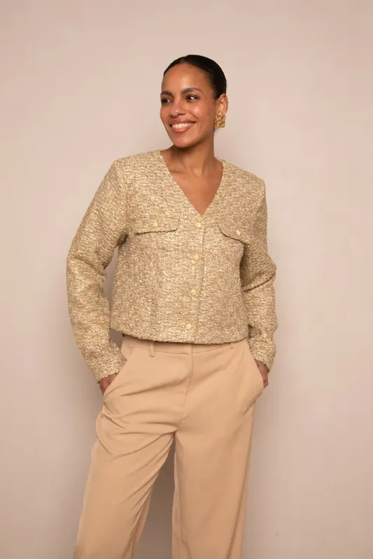 Freebird Larissa Jacket Rich Gold Maat: S | Blazers Outlet | Dames | Goud