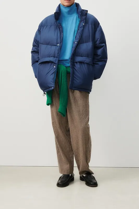 American Vintage Unisex Zidibay Coat Marin Maat: XL | Winterjassen Outlet | Unisex | Blauw