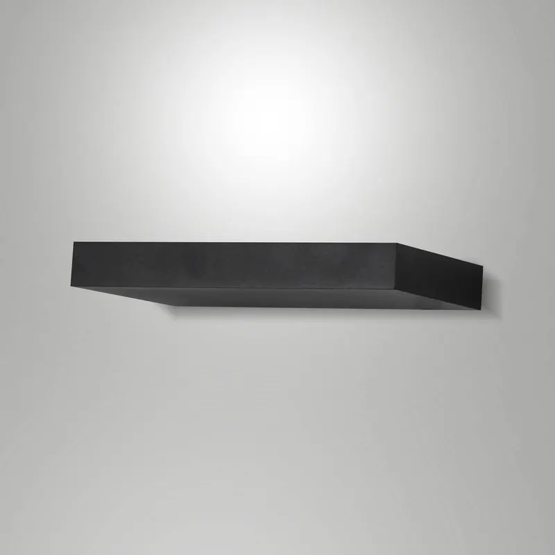 Kinkiet LED Guia, czarny, metal, szerokość 24 cm