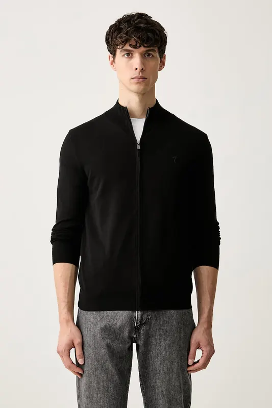 Trussardi sweter rozpinany męski z wiskozą