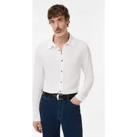 John Varvatos Caserta Regular Fit Ls Collar Shirt With White Maat: XXL | Zakelijke Overhemden Outlet | Heren | Wit