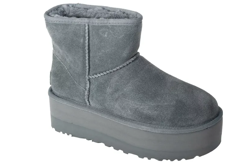 UGG Classic Mini Platform 1134991-RNS, Damskie, Czarne, buty zimowe, skóra zamszowa, rozmiar: 39