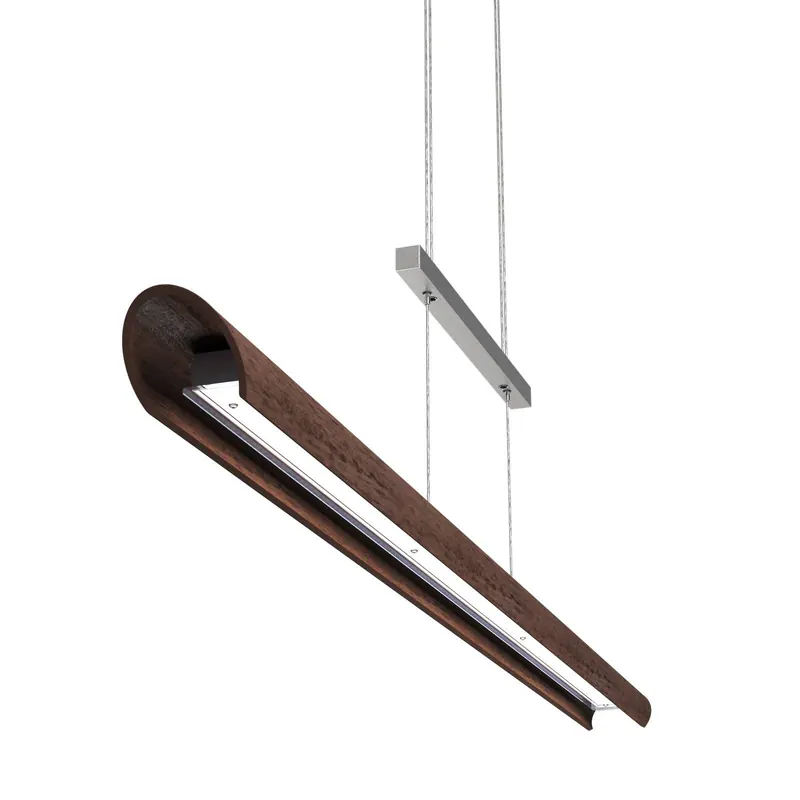 Lampa wisząca LED Colombia S, orzech