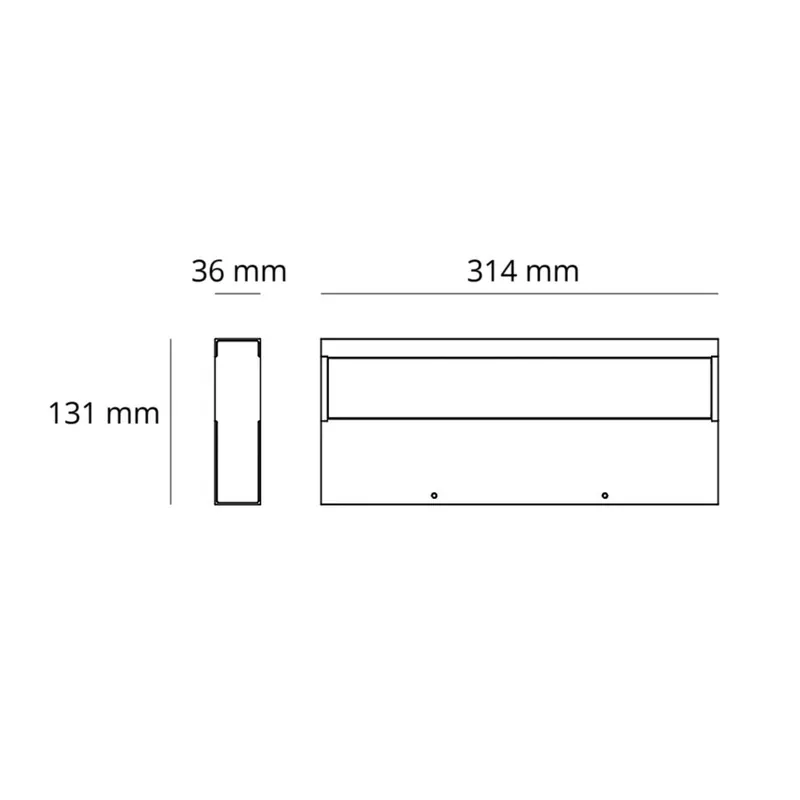 Kinkiet LED Regolo, biały, 31 cm, światło skierowane w górę/w dół, 38 W, 930